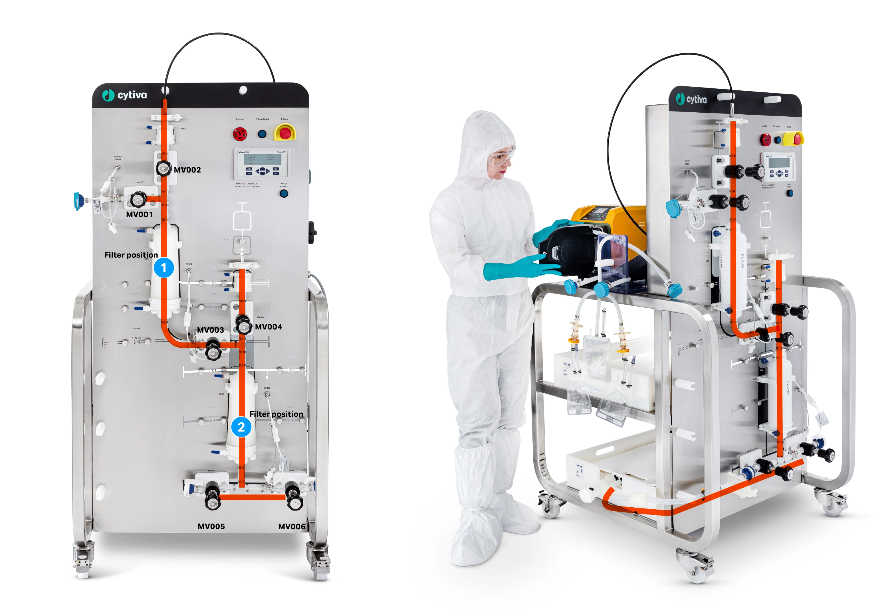 The picture shows leak test 1 and 2