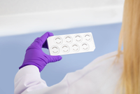 Whatman 850-DS channel filter plates product held in lab