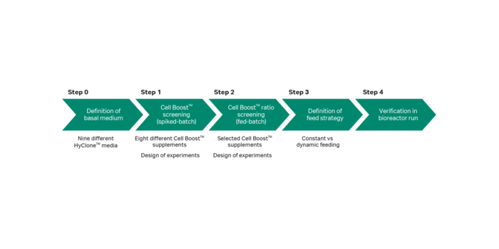 A proposed workflow to boost performance of a fed-batch cell culture process.