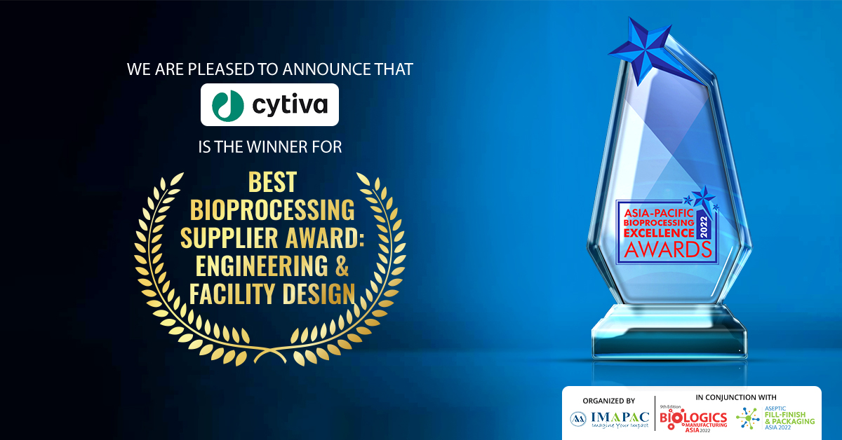Best Bioprocessing Supplier Award for Engineering and Facility Design