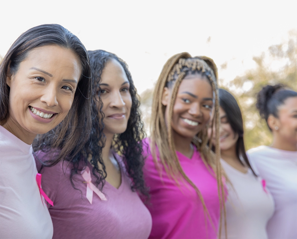 Family support during breast cancer awareness month.