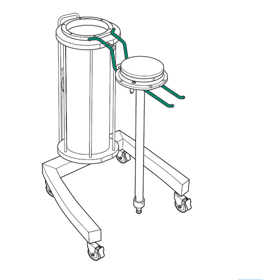 Adaptor holder for AxiChrom pilot-scale columns