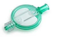 Pall Medical Mid Volume IV filter image, clear/green housing