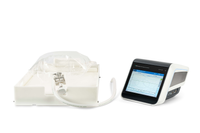 2D single-use bag chamber connected to Flowstar V LGR system with test results displayed on screen