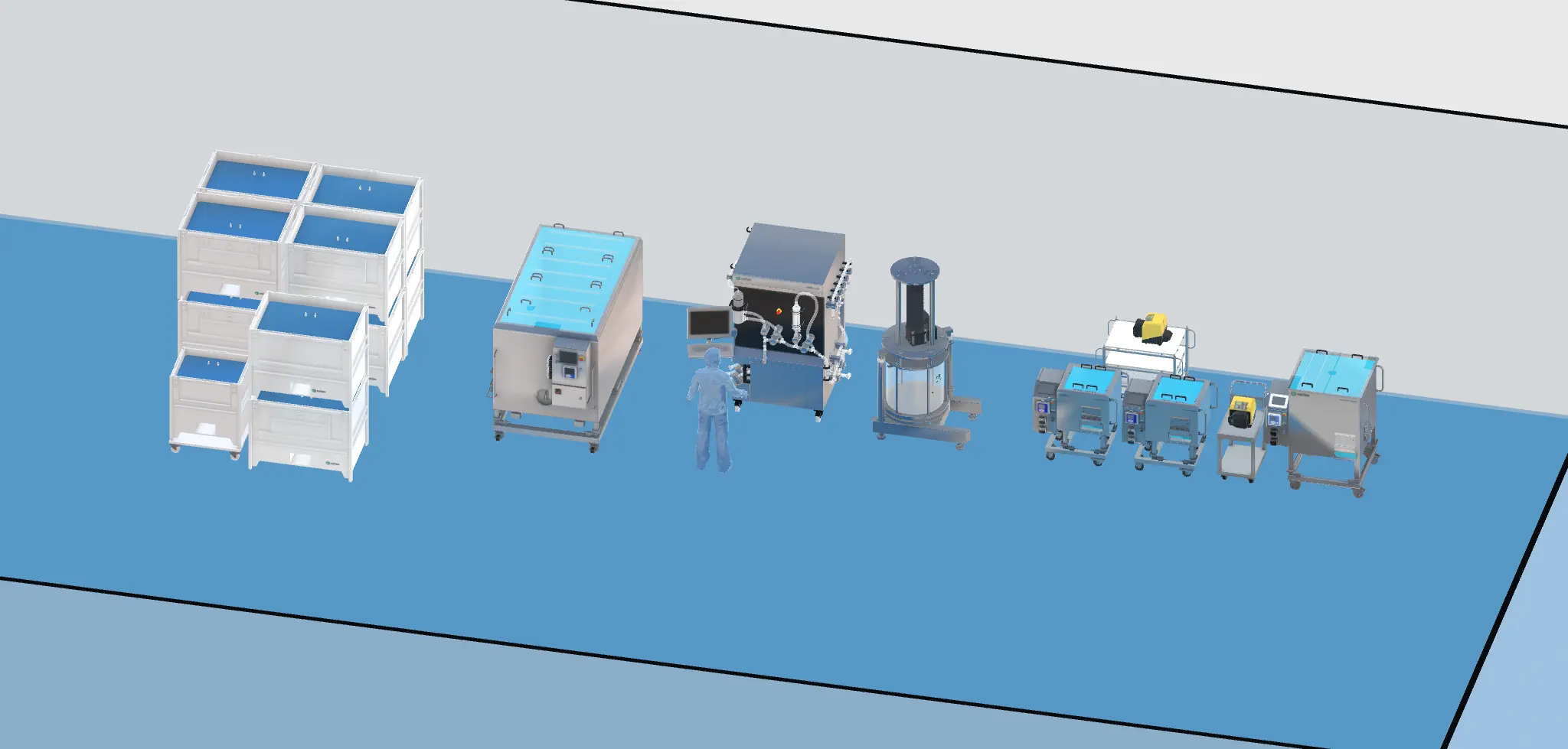 Cleanroom suite layout for an integrated solution for mAb capture chromatography and automatic virus inactivation