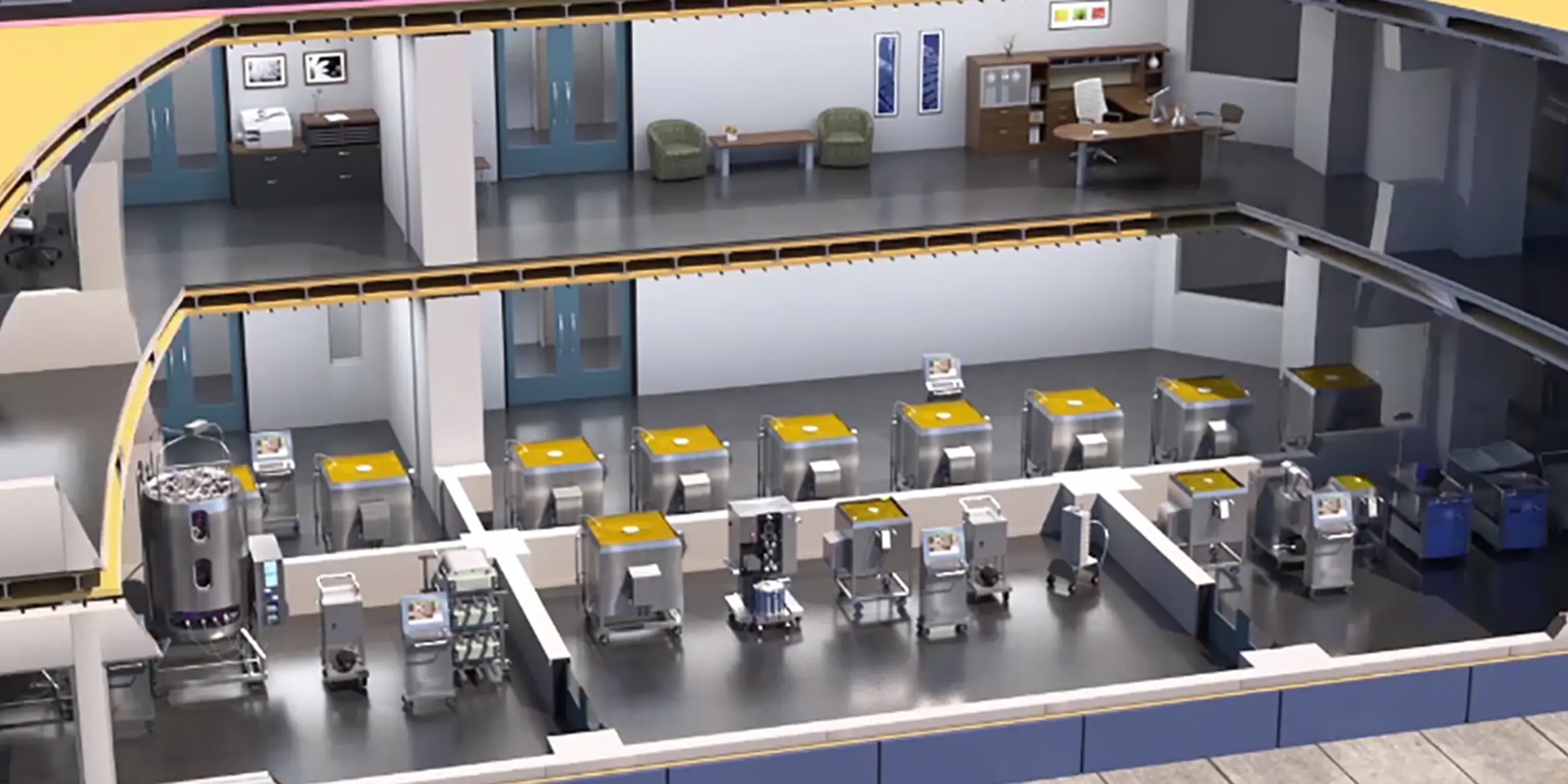 Inside view of a facility running at full capacity