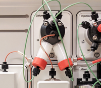 Affinity chromatography -  HiTrap™ MabSelect SuRe™ chromatography columns on column valve on ÄKTA go™ chromatography system