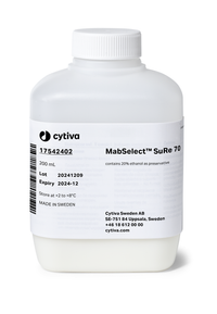 MabSelect SuRe 70 protein A affinity resin in 200 mL pack size for mAb capture