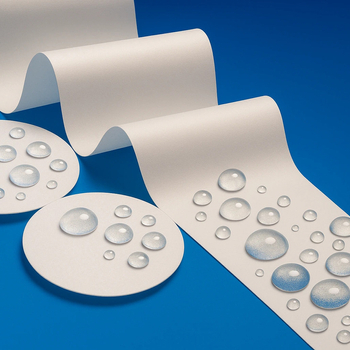 Hydrophobic and oleophobic membranes for devices requiring a microporous material as a vent or gas filter.