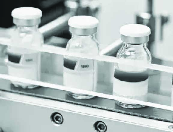 Filling line with vials