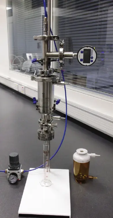 Recommended lab assembly for filterability trials