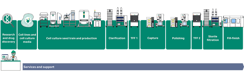 End-to-end workflow for viral vector manufacturing