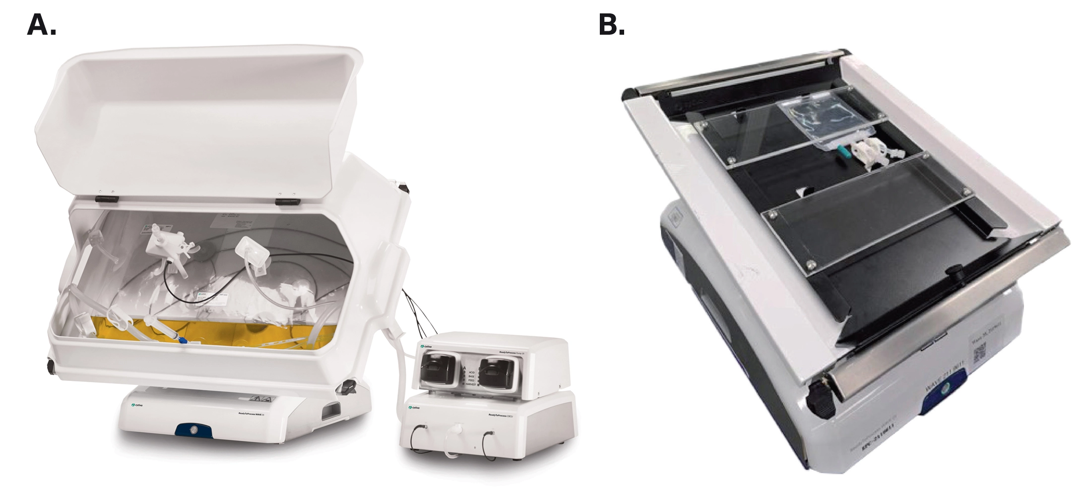 ReadyToProcess WAVE™ 25 rocking bioreactor with enzyme micro reactor accessory