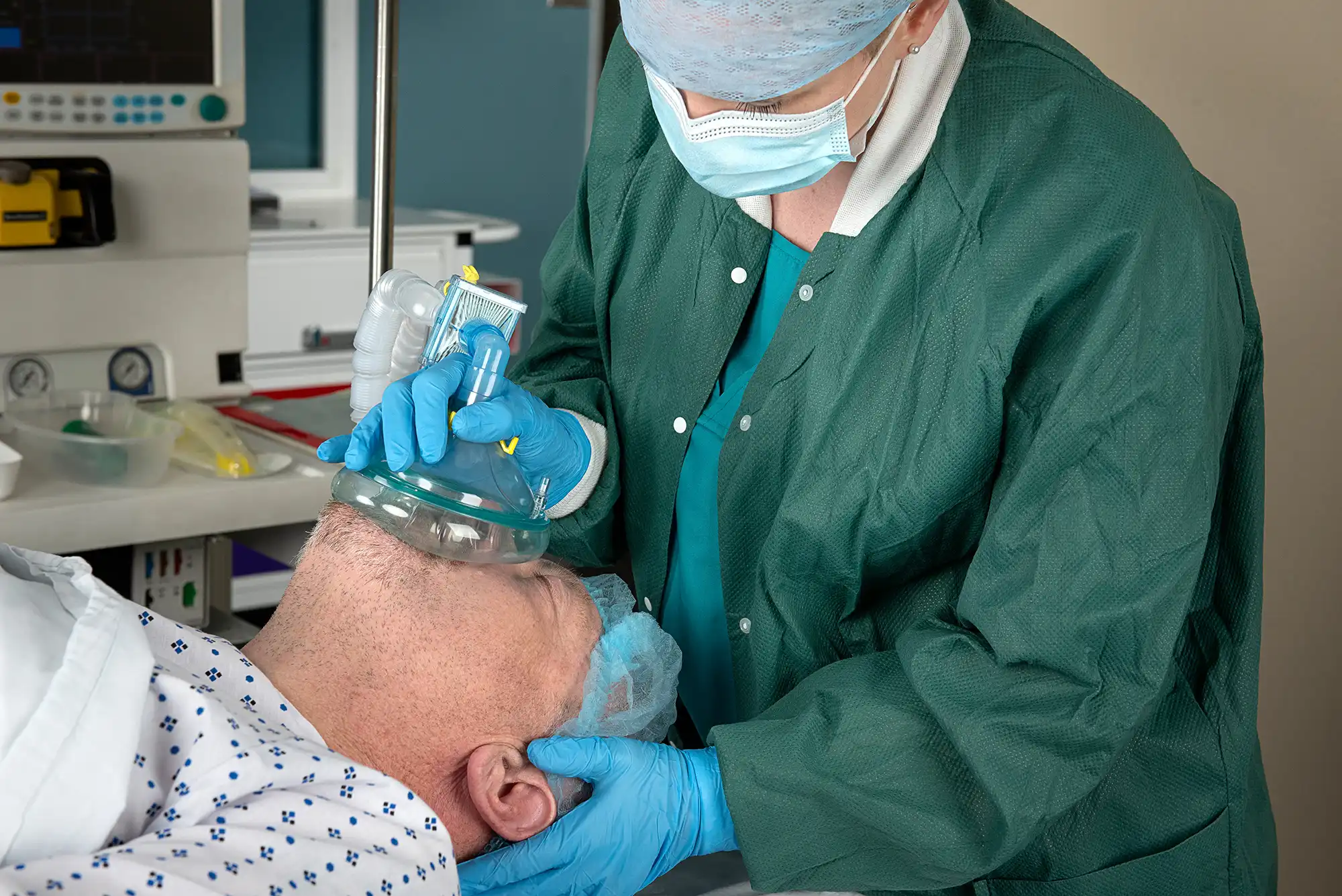 BB25 Anesthesia filter being used to help protect the patient