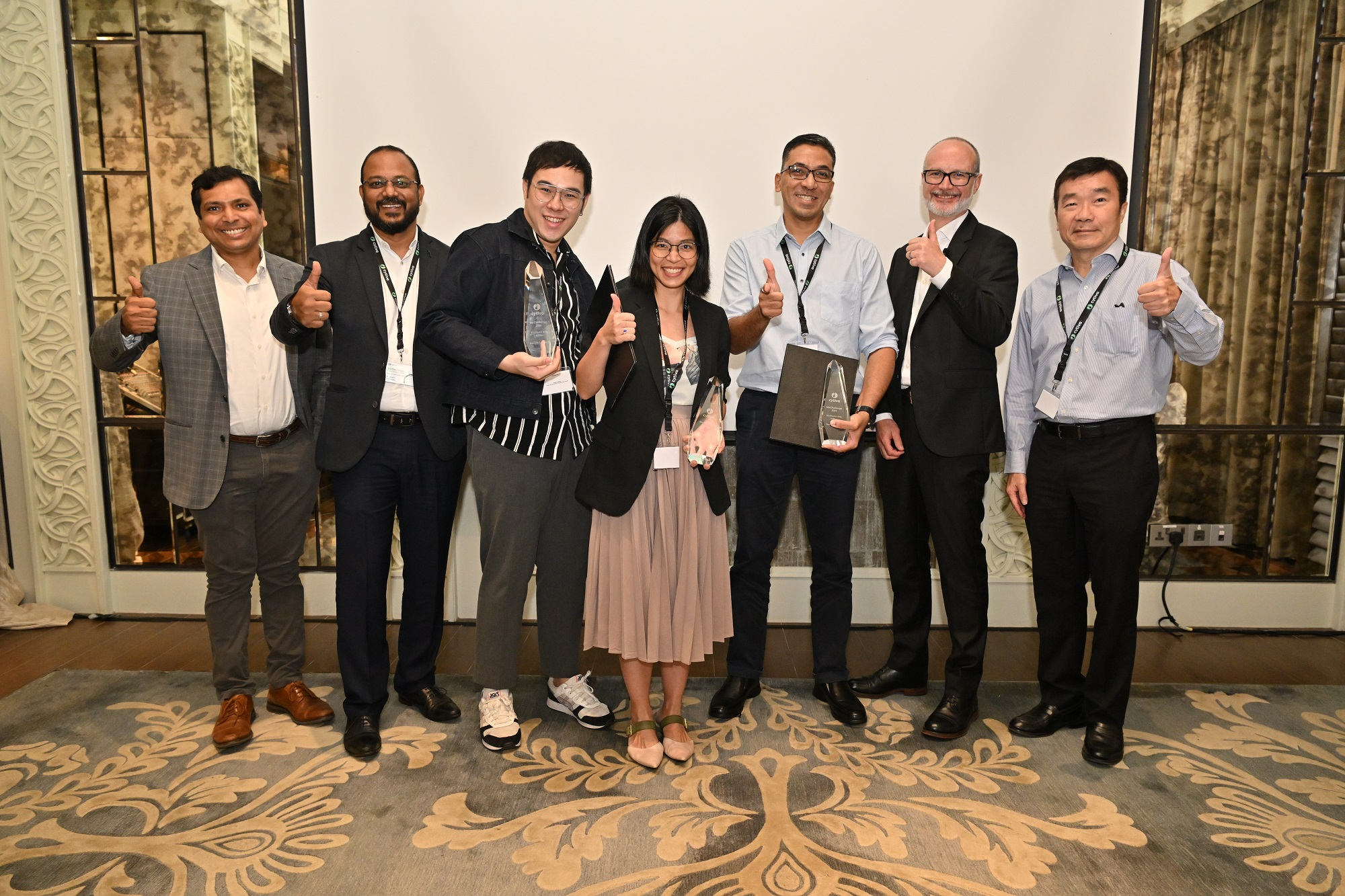 Cytiva leadership team with winners of Southeast Asia BioChallenge in Singapore