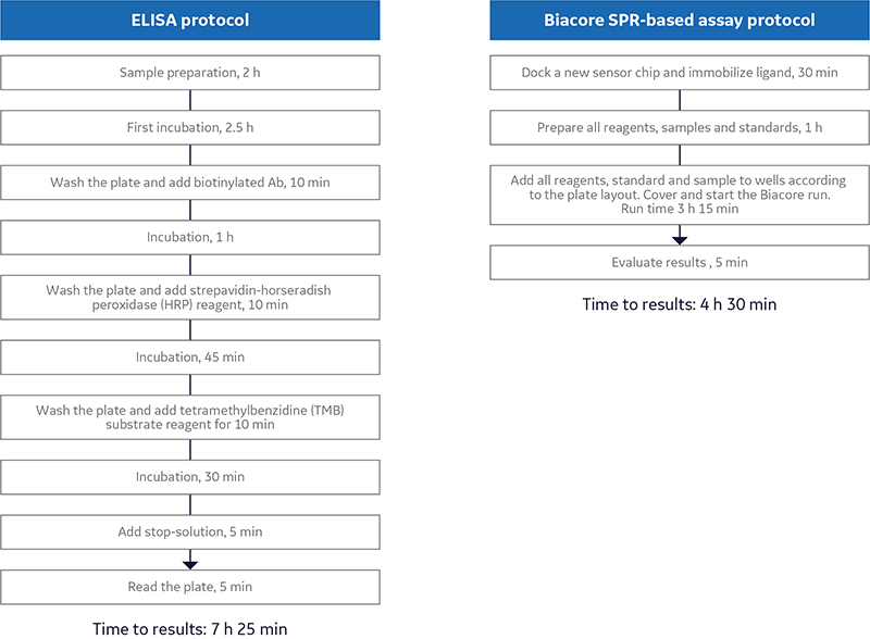 Converting (transfer) from ELISA to Biacore assay