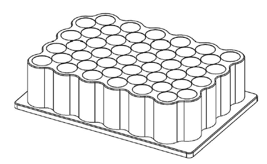 VIA Freeze plate for 48 x 2 mL Cook vials