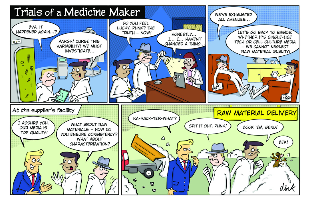 Trials of a medicine maker cartoon Quality in Raw Materials