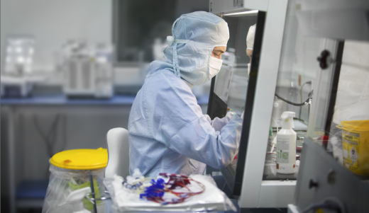Stock image of cell banking lab