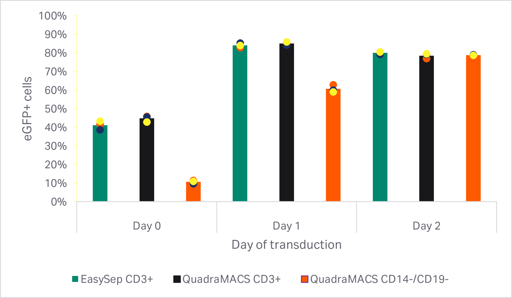 CAR T 细胞生产。确定活化后转导的最佳日期。