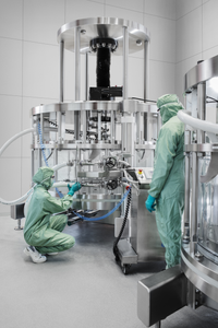 Large-scale AxiChrom columns in clean room