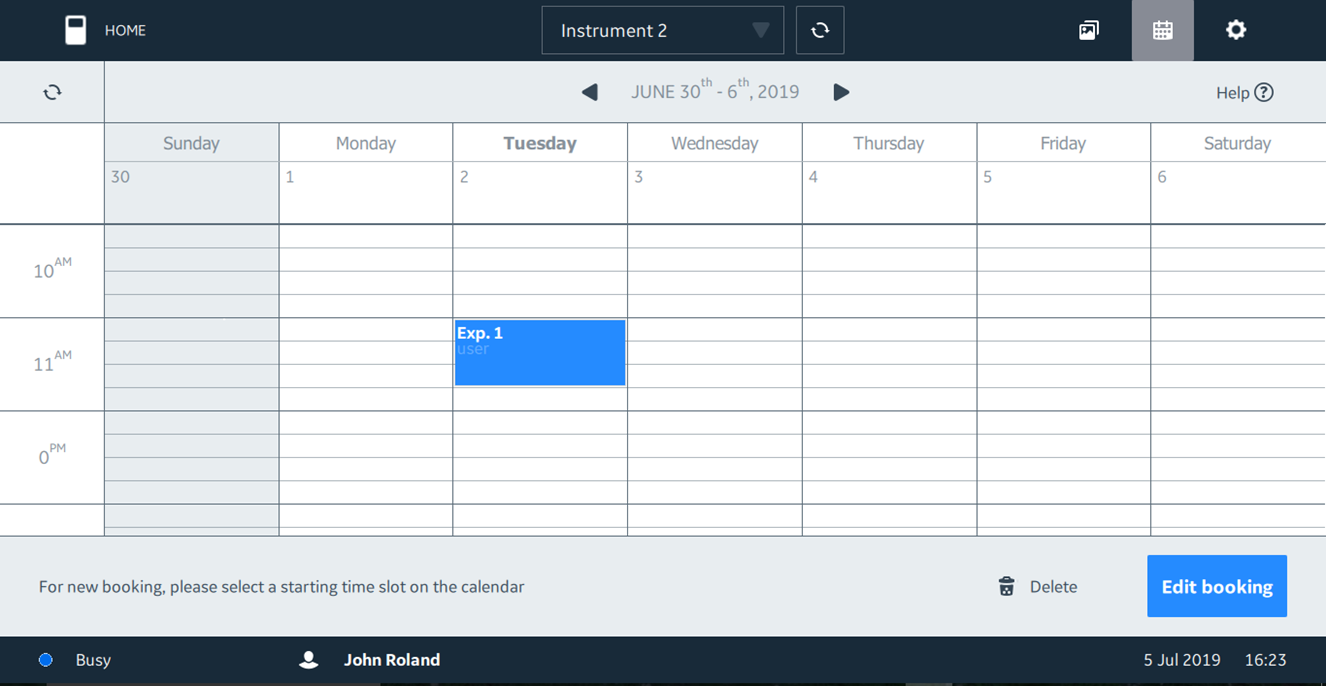 Perfect for a busy multi-user lab environment, the on-board scheduler application can be used to block time on the instrument to plan and run your experiment.