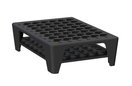 Fraction collector F9-T tube rack for 0.5 mL tubes with snap-lid, 48 positions