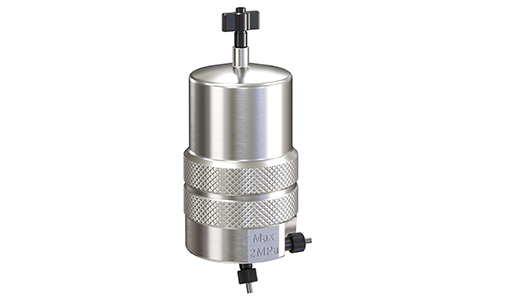 Stainless steel filter house with 5/16" and Snap 3.2 connectors