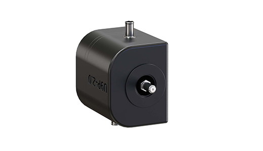 UV flow cell with snap connector