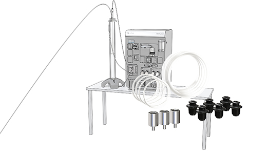 Tubing kit for connecting AxiChrom columns to ÄKTA systems