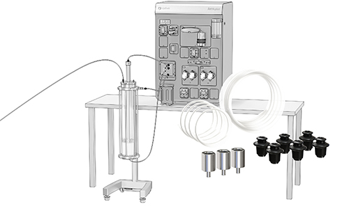 Tubing kit for connecting AxiChrom columns to ÄKTA systems