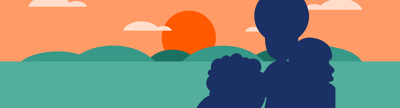 family under umbrella