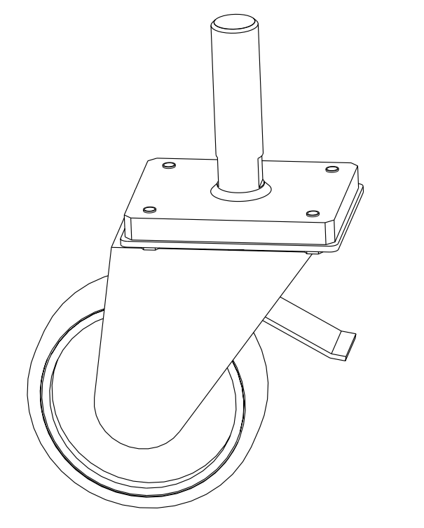 Castors assembly kit