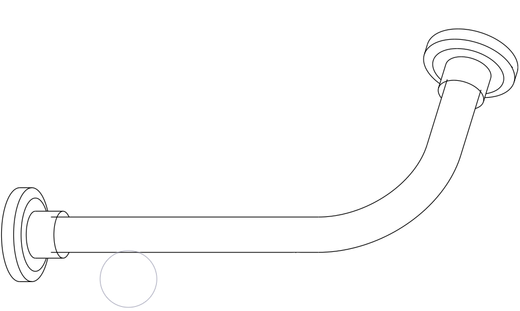 Tube i.d. 6 mm pressure flow cell to air trap