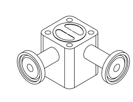 Valve body angled right i.d. 6 mm