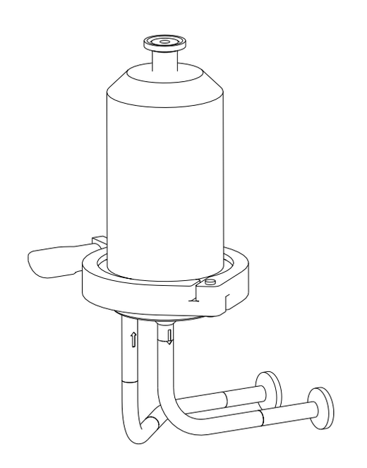 Filter house i.d. 6 mm