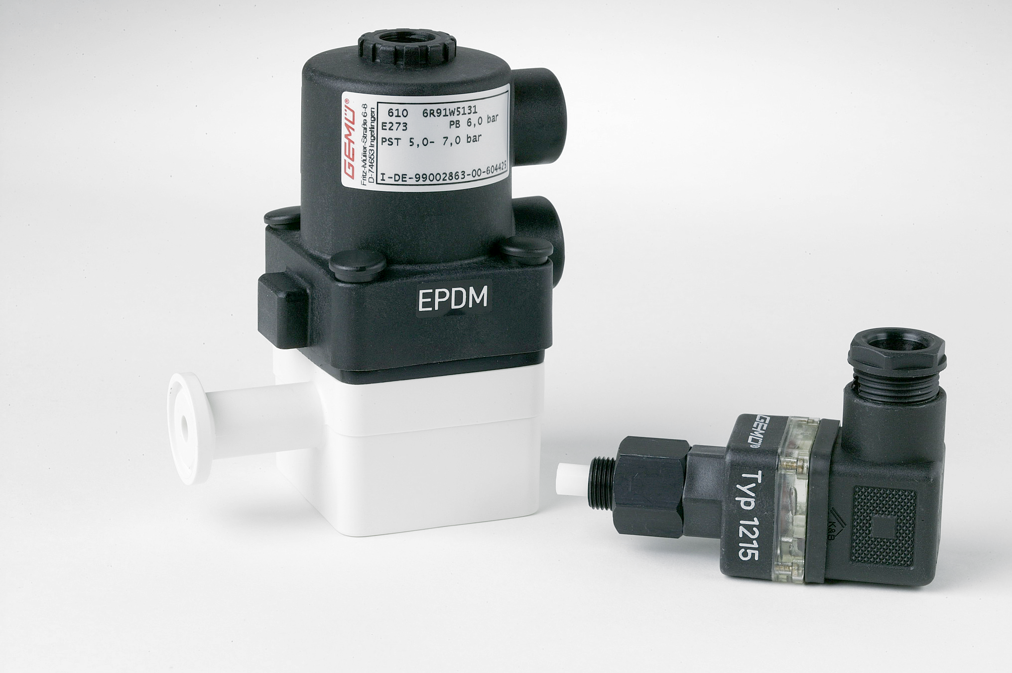 VALVE DIAPH.2P/RIGHT 6MM PP EPDM