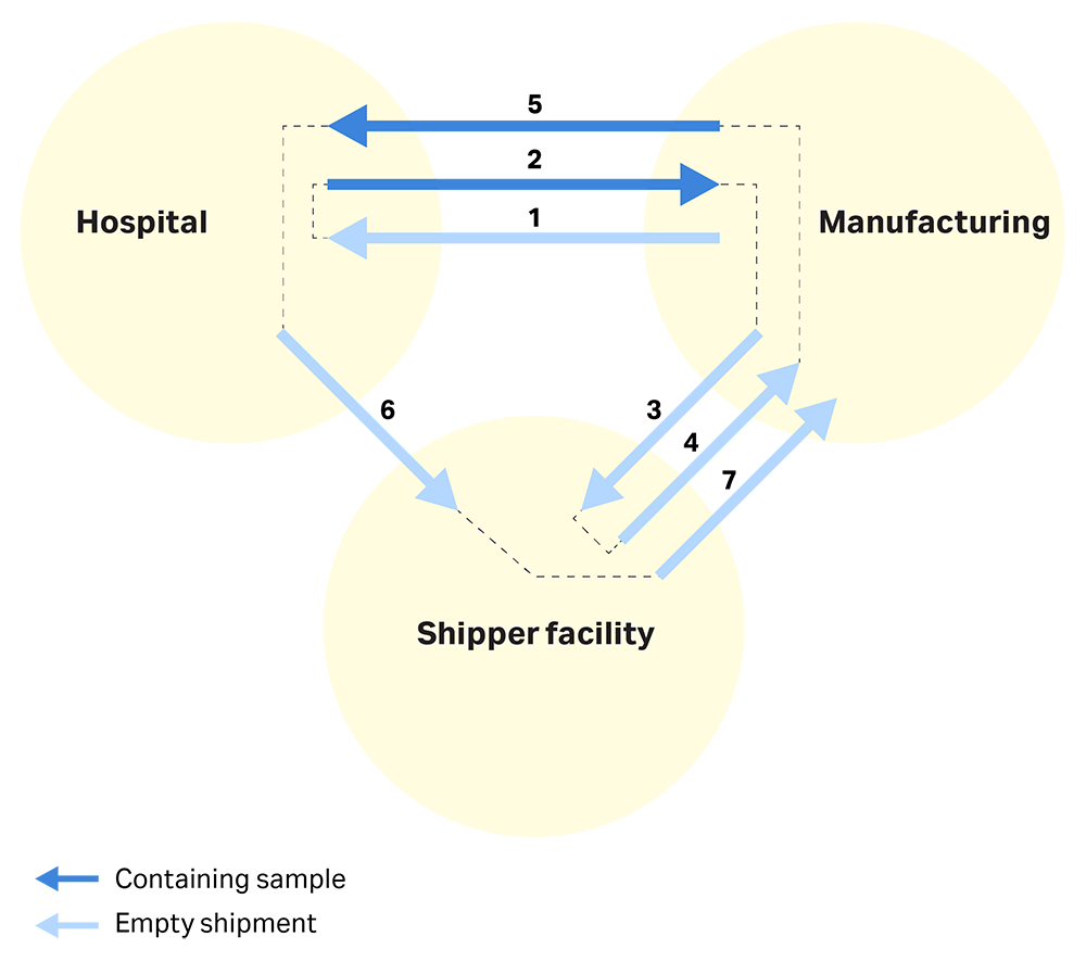 A typical shipping process