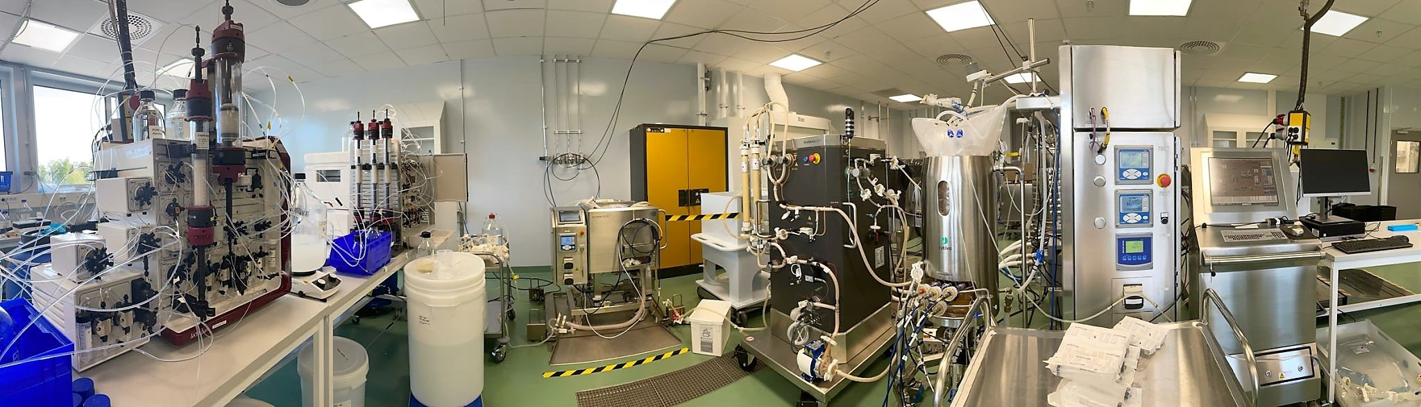 State of the art bioprocess lab equipment at Testa Center in Uppsala