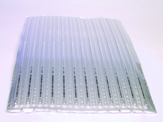 IPG strip: A: remove protective film, B: Apply rehydration solution to