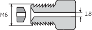Connector i.d. 1.8 mm - M6