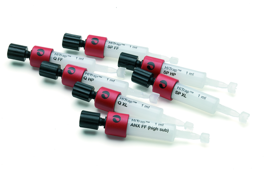 Components included in the Selection Kit for IEX Resins in HiTrap™ Columns