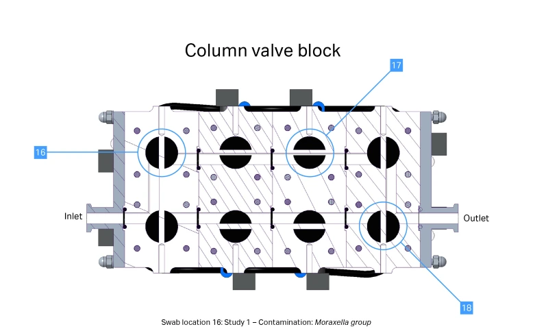 ÄKTA process sustainable cleaning AN Fig6-column valve block