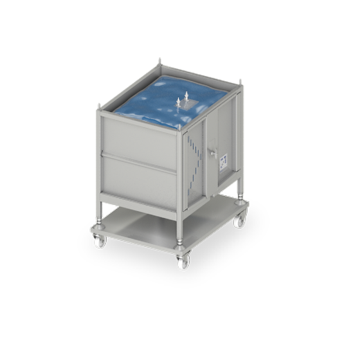 Allegro™ 3D stainless steel totes and trolleys