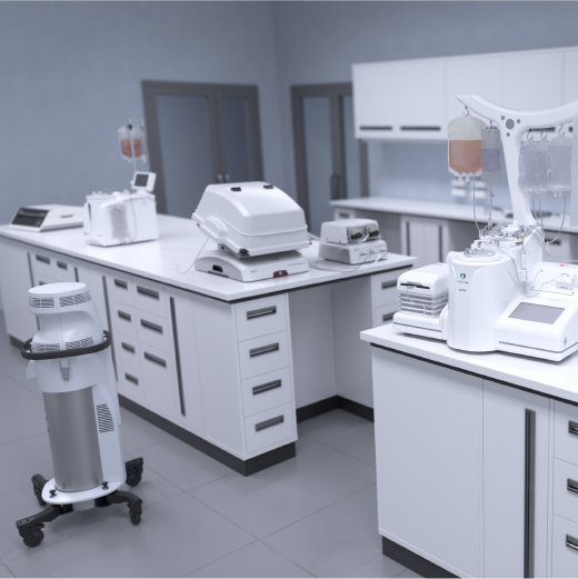 Cell therapy manufacturing lab filled with Cytiva FlexFactory instruments