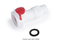 SHOWER ADAPTOR, 1/2-INCH, MALE THREAD, NON-VALVED