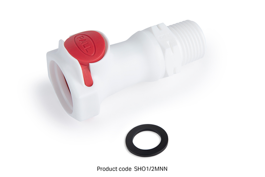 SHOWER ADAPTOR, 1/2-INCH, MALE THREAD, NON-VALVED
