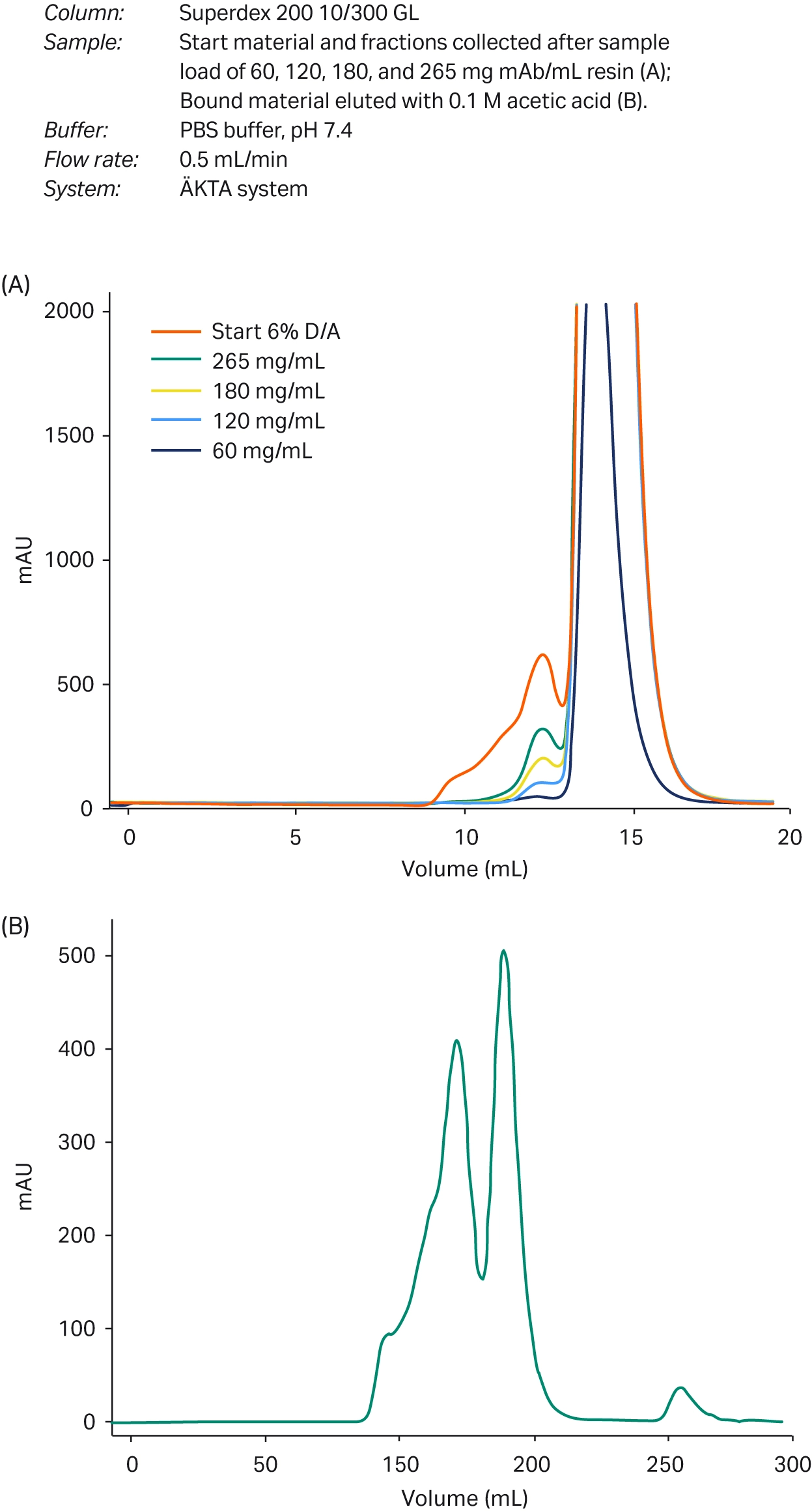 Size exclusion chromatography on Superdex 200 10/300 GL